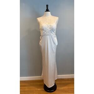Saints & Secrets White Embroidered Tie Back Maxi Dress AU 14 US XL